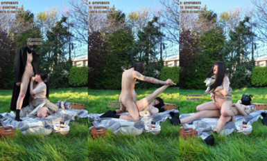 推特極品阿黑顏母狗「Pupu噗噗」《小姐森林野餐篇2》棒棒自慰到一半，突然出現神秘男子，強行交配瘋狂打樁，強制高潮