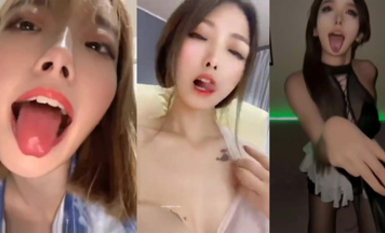 阿黑顏母狗合集，白眼吐舌高潮臉，舌頭十分靈活，這小弟弟被裹住該有多爽！ (2)