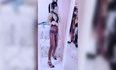 快手清溪 快手付費定製 長腿翹臀 爆菊彈力插高潮噴水 (7)