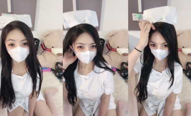 熊貓娃娃 高冷巨乳女神 護士裝誘惑 摳逼自慰 (3)